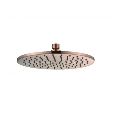 brass round shower head, pvd champagne 250mm
