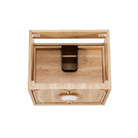 laguna mark ii wall hung vanity, natural american oak 0600mm cabinet only