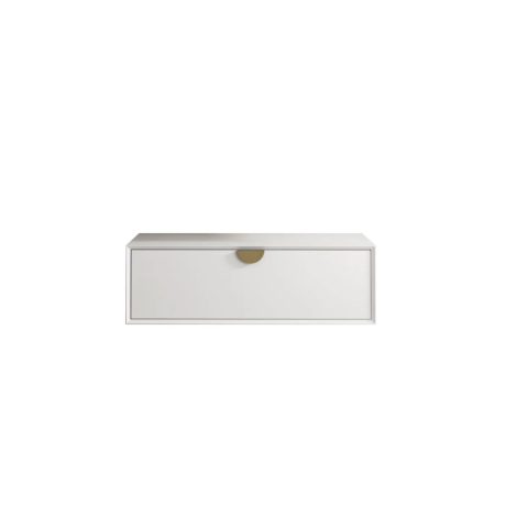 moonlight satin white wall hung cabinet 0900mm