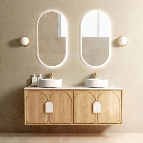laguna mark ii wall hung vanity woodland oak 1500mm cabinet only
